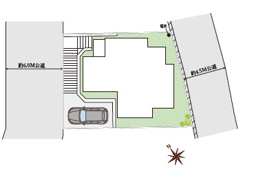 秦野市尾尻　中古戸建の区画図