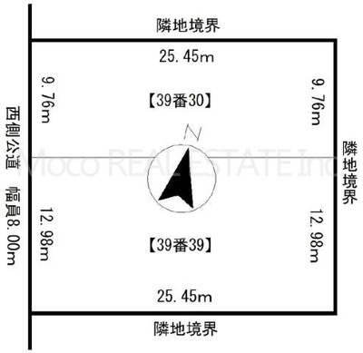 【区画図】 | 北見市美山町南8丁目39番地中古住宅