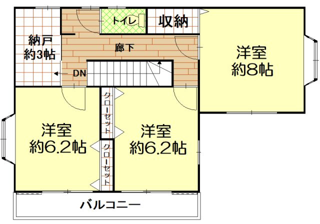 久喜市八甫 中古戸建の間取り|2階部分　53.70㎡