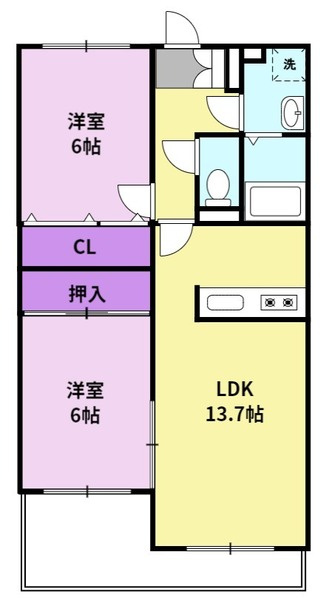 エクセレント合川Ⅱの間取り