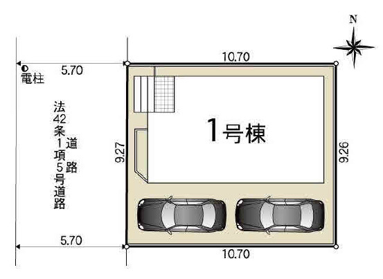 【区画図】 | 東大阪市大蓮東2丁目 | 縦列で駐車2台可能です♪