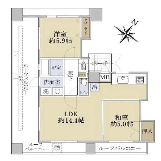 ワコーレ三宮東の間取り