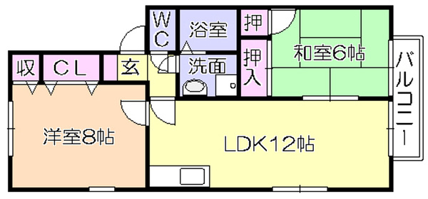 セジュール野伏間の間取り