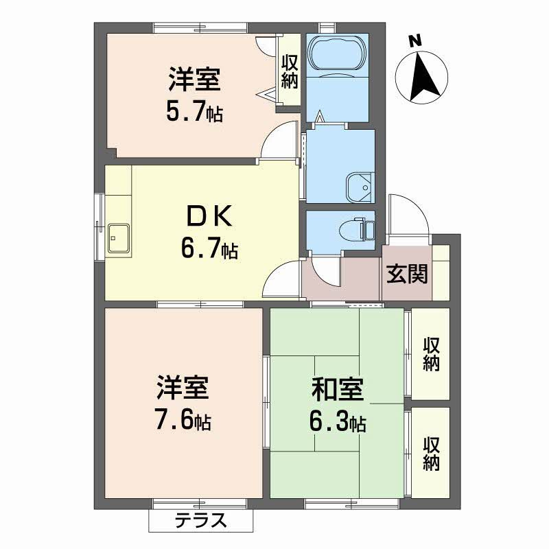 メゾントランキル　A棟の間取り
