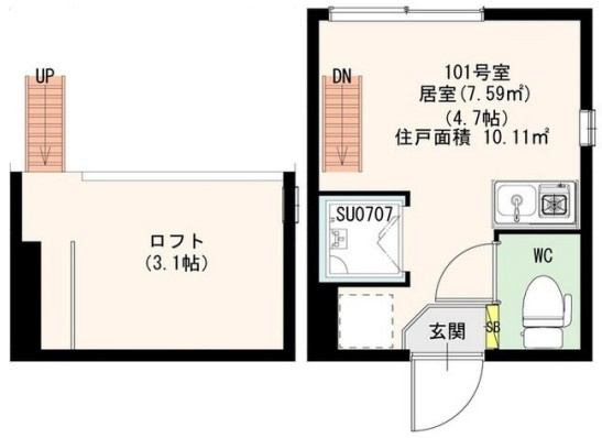 杉並区成田東４丁目のアパートの間取り