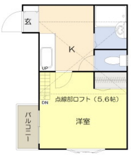 江戸川区東葛西５丁目のアパートの間取り