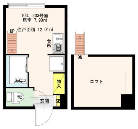 中野区東中野５丁目のアパートの間取り