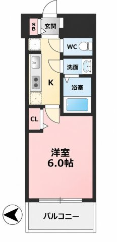 プレサンス太閤通駅前デュプルの間取り