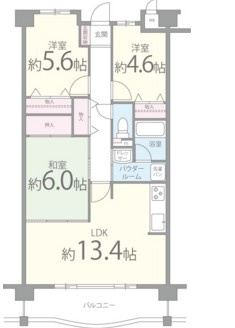 コンフォール東花園の間取り