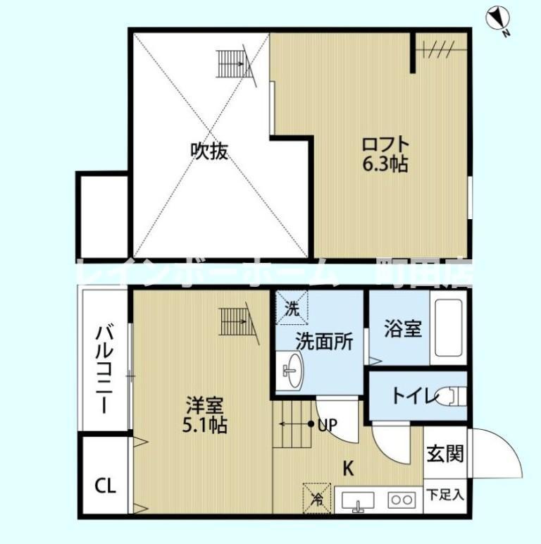 ブランカ※初期費用分割あと払いサービス利用可能物件の間取り