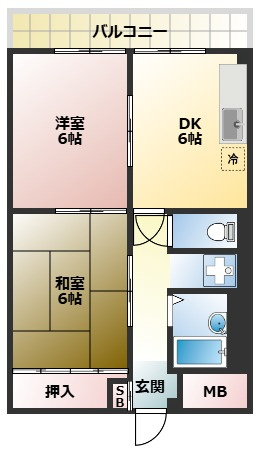 【間取り】 | 中道ハイツ