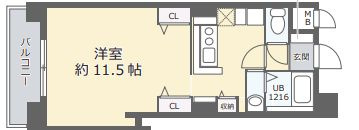 ホープ松屋町住吉の間取り
