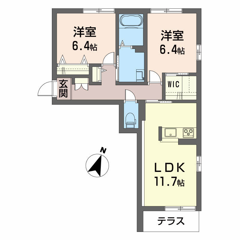 シャーメゾン ヒルズ Ⅲ棟の間取り