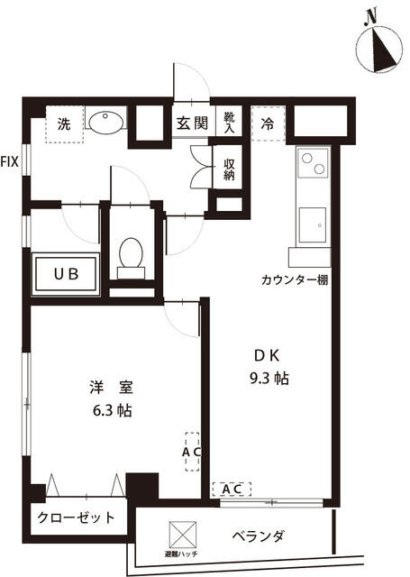 レジデンス千駄木３０２号室の間取り