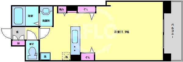 ホープ松屋町住吉の間取り|ホープ松屋町住吉　間取り
