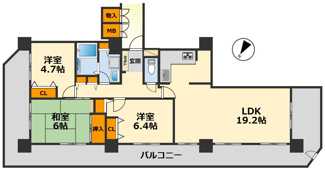【間取り】 | キャナルタウン中央