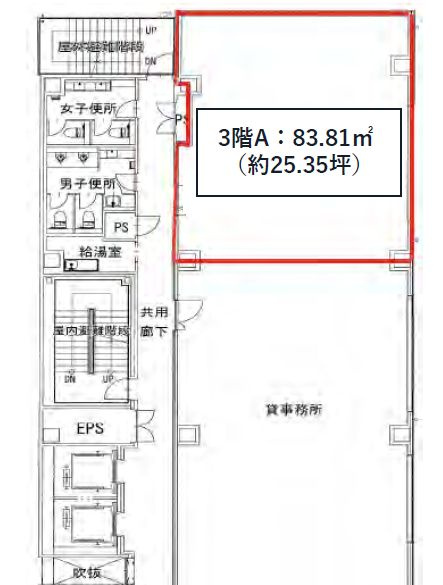 瓦町スクエアビルの間取り|瓦町スクエアビル　間取り図