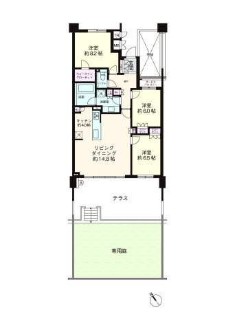 専用庭付き3LDK（約88.80㎡）