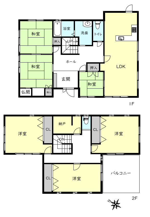 神戸市西区岩岡町野中戸建の間取り
