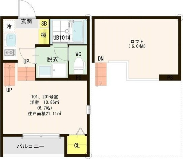 ラ・ムー長町の間取り