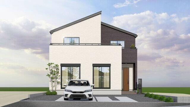 新築戸建て・仲介手数料無料）犬山市羽黒３期３棟・1号棟の外観パース|２号棟　外観イメージ