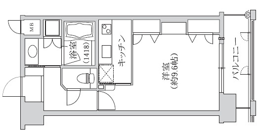 神戸市中央区布引町２丁目の賃貸マンションの間取り