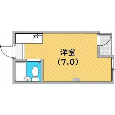 神戸市中央区中山手通４丁目の賃貸マンションの間取り