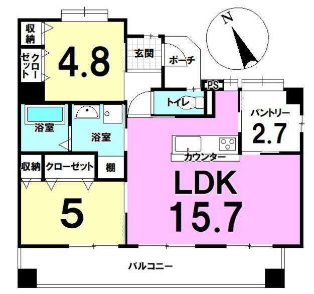 サントピア宇栄原の間取り