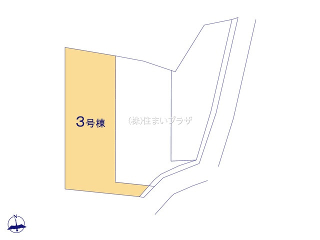 新築戸建て・仲介手数料無料）犬山市羽黒３期３棟・3号棟の区画図