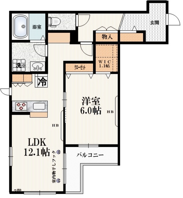 ｍａｉｓｏｎ　ｄｅ　ｂａｌｅｉｎｅ　１　メゾンドバレーヌアンの間取り|★開放感のある間取り★