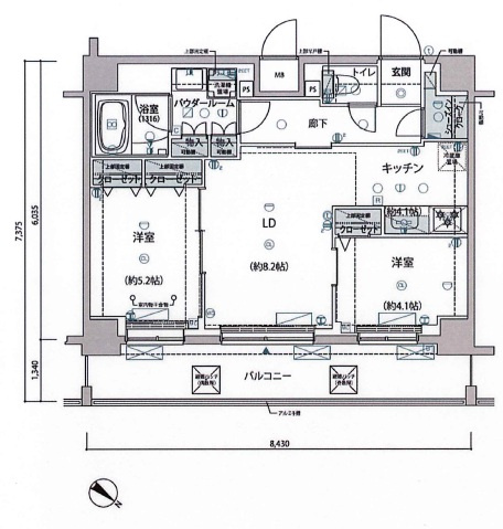 ARCOBALENO MINOWAの間取り