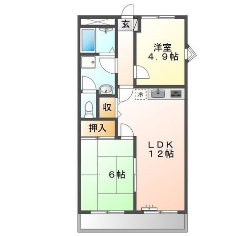 パレスサントピアⅠの間取り|間取りです。