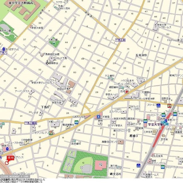 ルーブル学芸大学七番館の地図