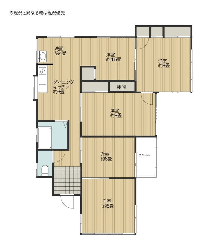 八街市四木　中古戸建の間取り