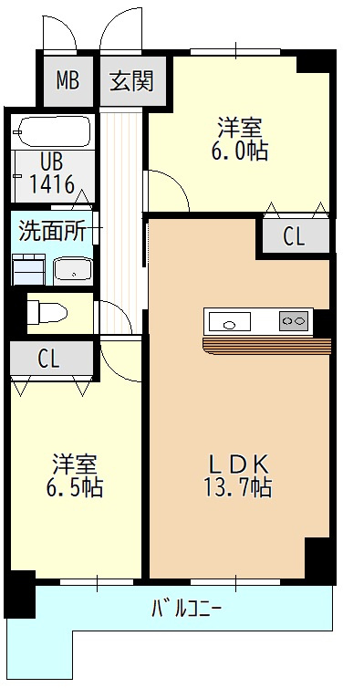 ヒルザコートの間取り