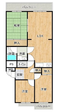 香枦園パークマンションの間取り