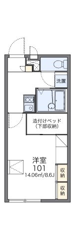 大竹市南栄３丁目のアパートの間取り|画像2