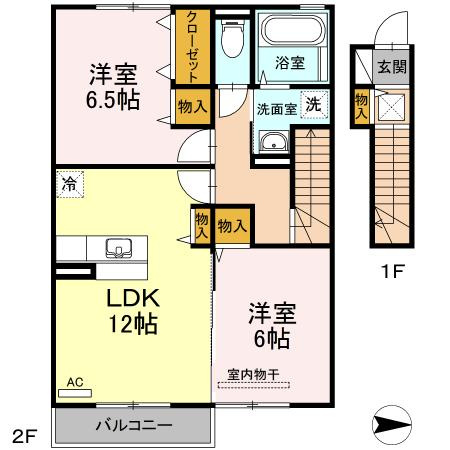 ＣＯＺＹ ＣＯＵＲＴ C棟の間取り