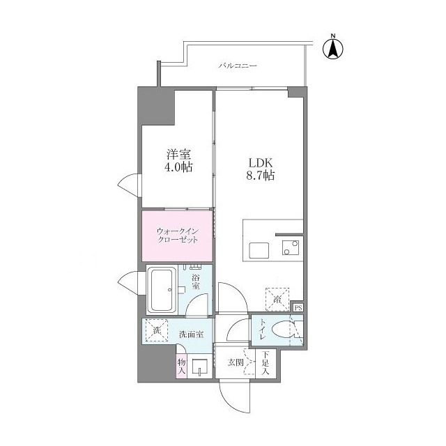 シーズンフラッツ大手前の間取り