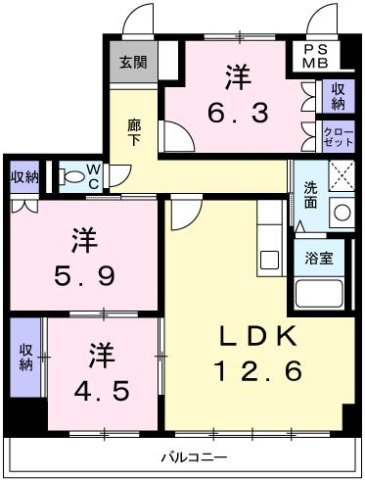 シエル青山の間取り