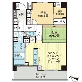【間取り】 | ライオンズマンション門前仲町古石場第２