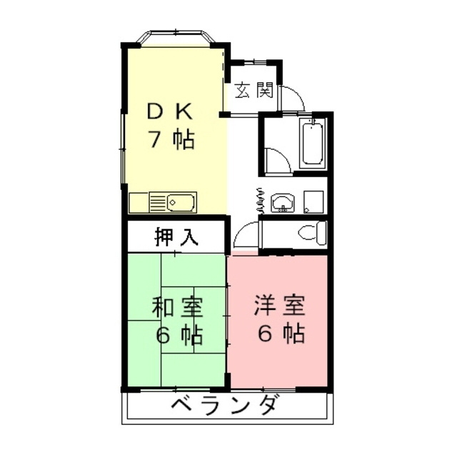 サンハイツ戸崎　の間取り