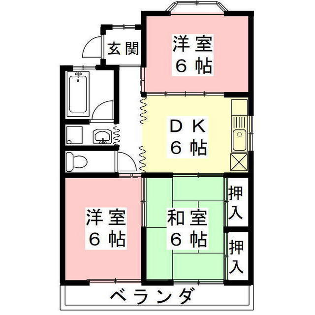 サンハイツ戸崎　の間取り