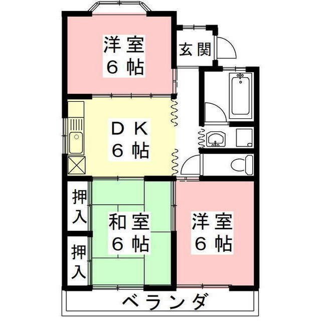 サンハイツ戸崎　の間取り