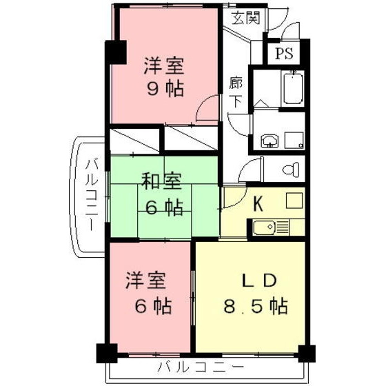 ソシエ２００１の間取り
