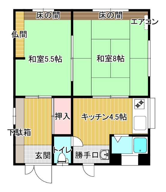 佐世保市赤崎町の一戸建ての間取り