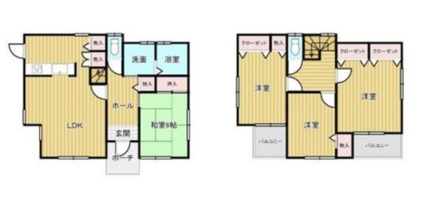 前橋市天川大島町中古一戸建ての間取り