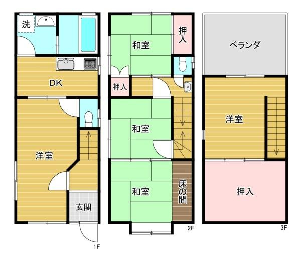 【間取り】 | 大阪市旭区森小路2丁目　中古戸建