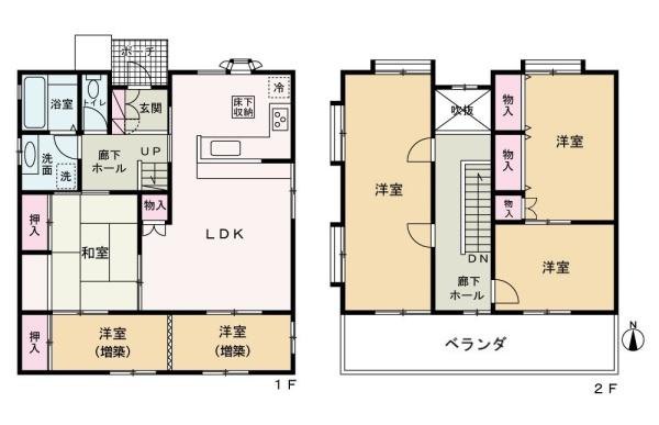 和歌山市木ノ本の中古一戸建の間取り