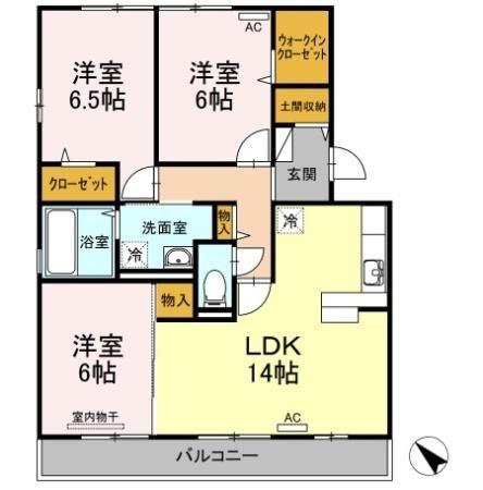 【間取り】 | アグライア　Ａ棟